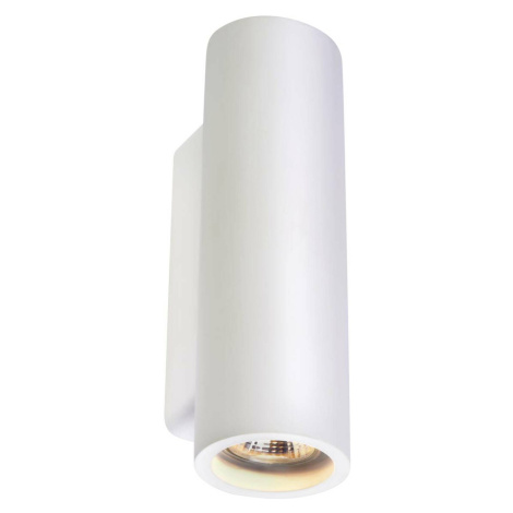 BIG WHITE SLV PLASTRA, nástěnné svítidlo, QPAR51, kulaté, trubice, bílá sádra, max. 70 W 148060