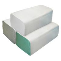 Papírové ručníky sklád. ZZ 1vrstvé zelené 2x250ks