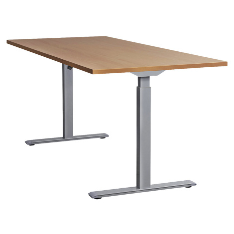 Topstar Psací stůl s elektrickým přestavováním výšky, rovné provedení, š x h 1800 x 800 mm, buk 