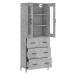 vidaXL Skříň highboard betonově šedá 69,5x34x180 cm kompozitní dřevo