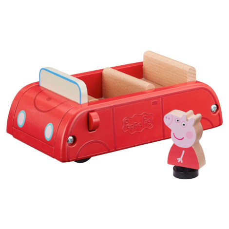 Peppa Pig dřevěné rodinné auto a figurka Peppa TM Toys