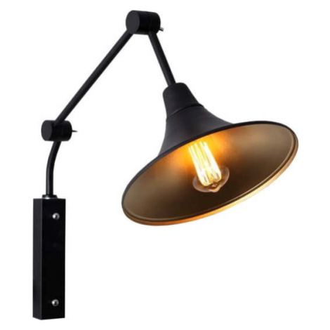 Černá nástěnná lampa Custom Form Miller, ø 25 cm