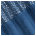 Dekorační vzorovaný velvet závěs s kroužky MARGITA 140x250 cm modrá (cena za 1 kus) MyBestHome