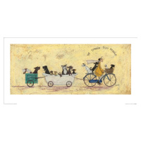 Umělecký tisk Sam Toft - The Doggie Taxi Service, 100 × 50 cm