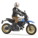 Bruder 63051 BWORLD Motocykl Scrambler Ducati Cafe Racer s jezdcem