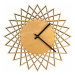 AMADEA Dřevěné hodiny nástěnné ve tvaru slunce, masivní dřevo, průměr 30 cm