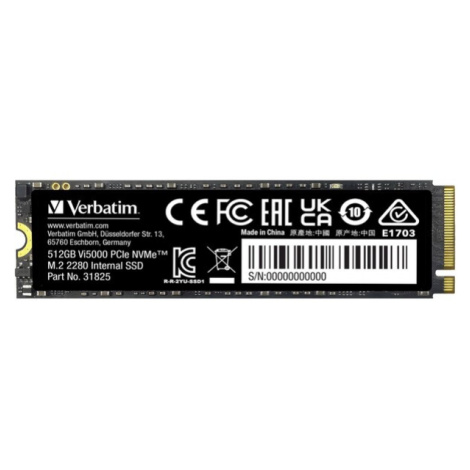 VERBATIM SSD Vi5000 Internal PCIe NVMe M.2 SSD 512GB