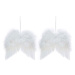 Sada 2 ks dekorací: Křídla bílá 18 x 16 cm
