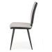 Jídelní židle HAMINA –⁠ kov/látka, černá/šedá