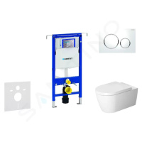 GEBERIT Duofix Modul pro závěsné WC s tlačítkem Sigma20, bílá/lesklý chrom + Duravit ME by Starc