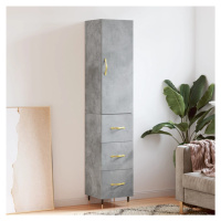 vidaXL Skříň highboard betonově šedá 34,5x34x180 cm kompozitní dřevo