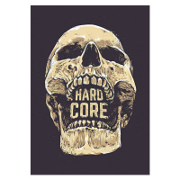 Ilustrace Hard Core Skull, kandserg, 30 × 40 cm