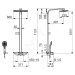 Hansa 5865017284 - Sprchový set Wellfit s termostatem, 360x220 mm, antracit/chrom