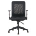 Kancelářská otočná židle CALYPSO, s područkami a univerzálními kolečky, síťované opěradlo černá 