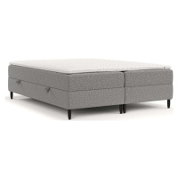 Šedá boxspring postel s úložným prostorem 140x200 cm Malte – Maison de Rêve