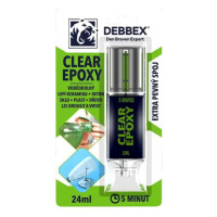 Lepidlo DEBBEX CLEAR EPOXY rychletuhnoucí 24ml