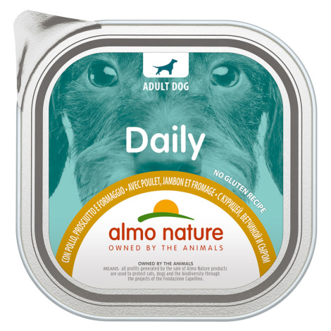 Almo Nature Daily 18 × 300 g – výhodné balení - s kuřecím, šunkou a sýrem Almo Nature Holistic