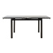 Jídelní stůl Frex rozkládací 110-170x75x70 cm (sklo, černá)