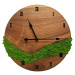 Krásné dřevěné hodiny s mechem 38cm