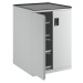 LISTA Zásuvková skříň s otočnými dveřmi, výška 1020 mm, 4 police, nosnost 200 kg, světle šedá