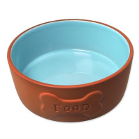 Miska Dog Fantasy keramická FOOD cihlová/modrá 13x5cm, 350ml