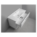 AQUALINE VEGA umyvadlová skříňka 97x60x43,6cm, 2x zásuvka, bílá VG103