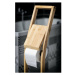 AQUALINE BI026 Bambus stojan s držákem na toaletní papír a WC štětkou, hranatý