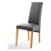 Jídelní židle FOXI I buk přírodní/textilní kůže šedá