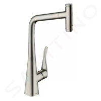 Hansgrohe 73820800 - Dřezová baterie Metris Select s výsuvnou sprškou, vzhled nerezu