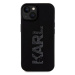 Karl Lagerfeld 3D Rubber Glitter Logo Karl Zadní Kryt pro iPhone 15 Black