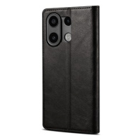 Lenuo Leather flipové pouzdro pro Xiaomi Redmi Note 13, černá