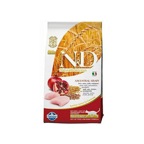 N&D LG CAT Neutered Chicken & Pomegranate 1,5kg sleva