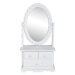 Toaletní stolek s oválným sklopným zrcadlem MDF