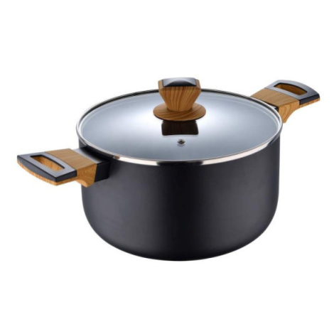 BERGNER Kastrol s nepřilnavým povrchem a poklicí 24 cm Earth Black BG-32036-BK