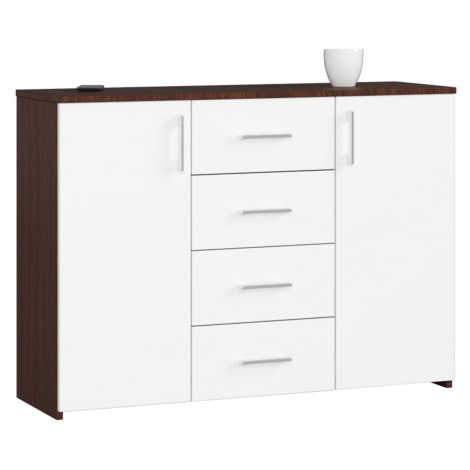 Komoda K45-wenge/bílá Akord