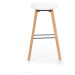 HALMAR Barová židle Ivy10 bílá/šedá