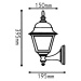 ACA Lighting Garden lantern venkovní nástěnné svítidlo HI6041R