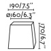 FARO Stínidlo textilní, bílá, pr.190x170