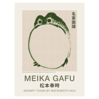 Obrazová reprodukce Grumpy Toad (Frog Print 2 / Japandi) - Matsumoto Hoji, (30 x 40 cm)