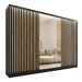 Nejlevnější nábytek Insular 3D 280 se zrcadlem - černý mat/dub artisan