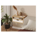Benlemi Dřevěný závěsný noční stolek ve scandi stylu HYLLE bílý Zvolte kvalitu dřeva: 2. Kombina