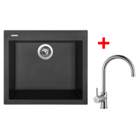 Sinks CUBE 560 Pureblack + Vitalia CUBE 560 Pureblack + Vitalia