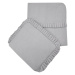 FEEDO Set do kočárku a postýlky s volánky Light Grey 30x35 cm , 85x75 cm