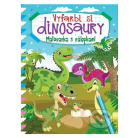 Vyfarbi si dinosaury (Maľovanka s nálepkami) - kniha z kategorie Omalovánky