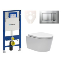 Cenově zvýhodněný závěsný WC set Geberit do lehkých stěn / předstěnová montáž+ WC SAT Brevis SIK