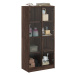 vidaXL Highboard s dvířky hnědý dub 68 x 37 x 142 cm kompozitní dřevo