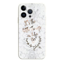 TopQ Kryt iPhone 15 Pro Mramor Little things 112476