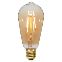 Teplá LED filamentová žárovka E27, 1 W Plain Amber – Star Trading