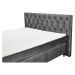 Boxspring postel Pembroke, 180x200, antracitová