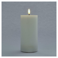 DecoLED LED svíčka, vosková, 7,5 x 15 cm, bílá